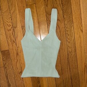 A&F Green Ribbed thong bodysuit